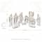Glitzhome® 10-Piece Ivory & Gold Resin Nativity Figurine Set